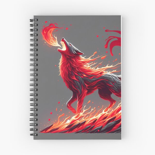 Item preview, Fire Wolf Breathing Fire, Ai Generated Art  designed and sold by ACC .
