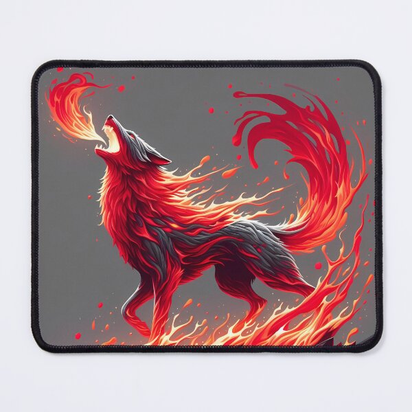 Item preview, Fire Wolf Breathing Fire, Ai Generated Art designed and sold by ACC .