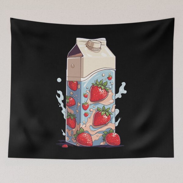 Item preview, Strawberry Milkshake Cute Sweet Anime Fun designed and sold by LuminOrb.