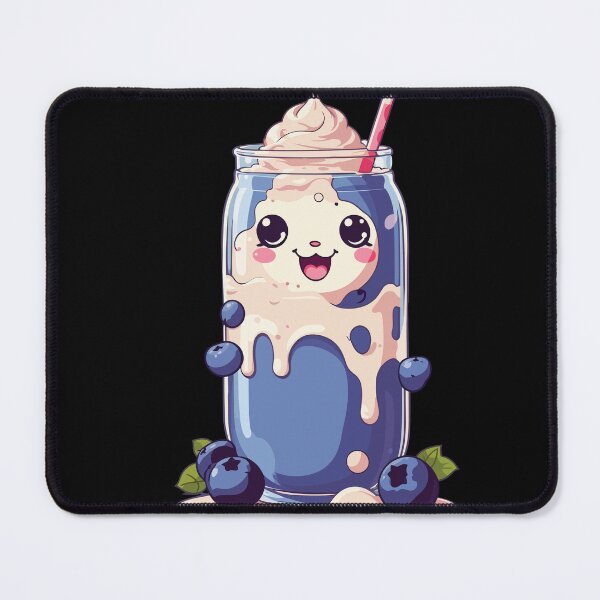 Item preview, Blueberries Cute Milkshake Kawaii Fun designed and sold by LuminOrb.