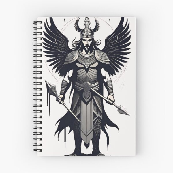 Artikelvorschau, Enlil: Der Kriegerengel in monochromatischer Majestät entworfen und verkauft von HOMEDESIGNPRINT.
