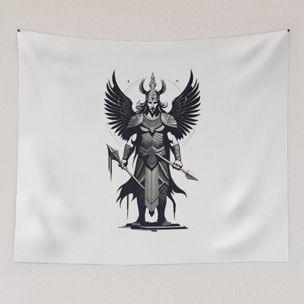 Item preview, Enlil: The Warrior Angel in Monochromatic Majesty designed and sold by HOMEDESIGNPRINT.