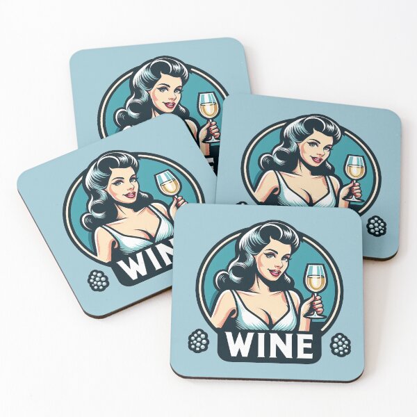 Item preview, Retro Beverage - White Wine designed and sold by MugshotsAndMore.