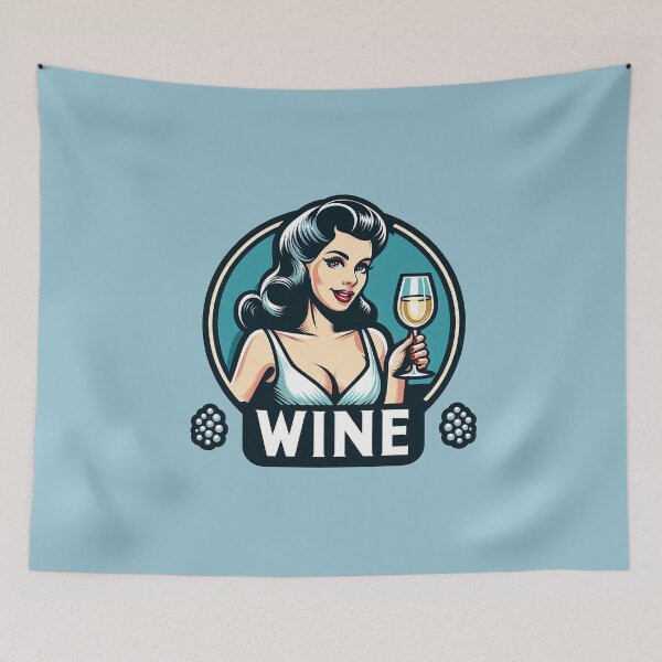 Artikelvorschau, Retro Beverage - White Wine entworfen und verkauft von MugshotsAndMore.