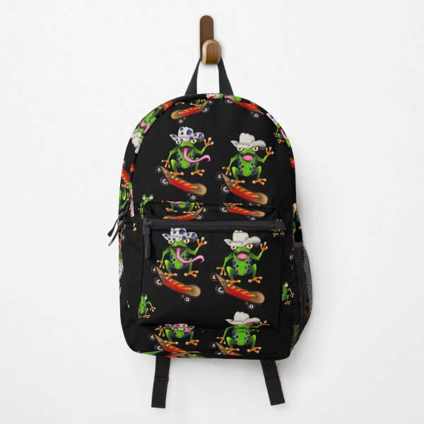 Item preview, 5 pack Kawaii Froggy Skateboarding Cute Frog in Red cow print cowboy hat Funny toad toads amphibian tadpole Green Red eyed tree frogs rain forest science fiction gift Lizard dragon zoology frog designed and sold by Artonmytee.