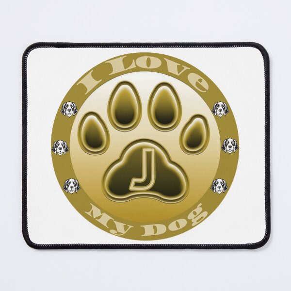 Item preview, Love Dog "J" designed and sold by RAA-Logo-Image.