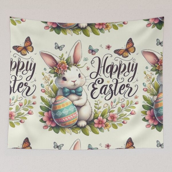 Item preview, Easter wishing rabbit  designed and sold by Hadebest-Design.