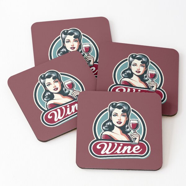 Item preview, Retro Beverage - Red Wine designed and sold by MugshotsAndMore.