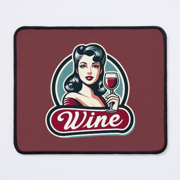 Item preview, Retro Beverage - Red Wine designed and sold by MugshotsAndMore.