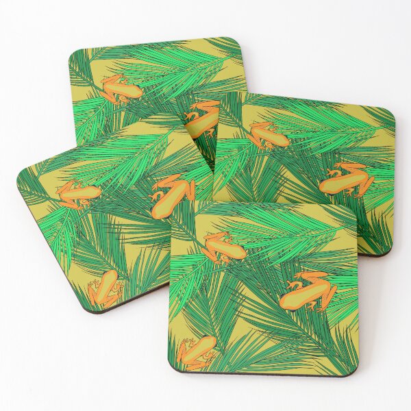 Item preview, Tree Frog Pattern in Banana Yellow designed and sold by Andrea Turner.