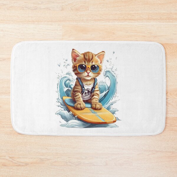 Item preview, Surfing Kitten designed and sold by likbatonboot.