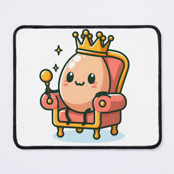 Item preview, Kawaii Egg Sitting On A Throne Wearing A King'S Crown designed and sold by CanvasCutie.