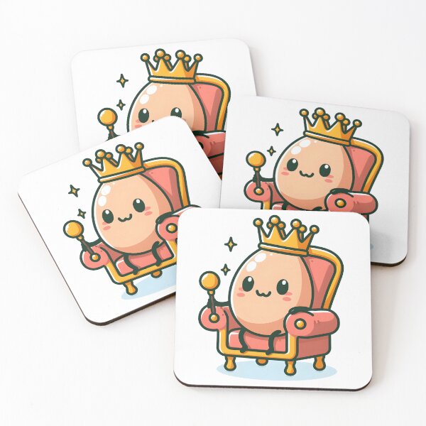 Item preview, Kawaii Egg Sitting On A Throne Wearing A King'S Crown designed and sold by CanvasCutie.