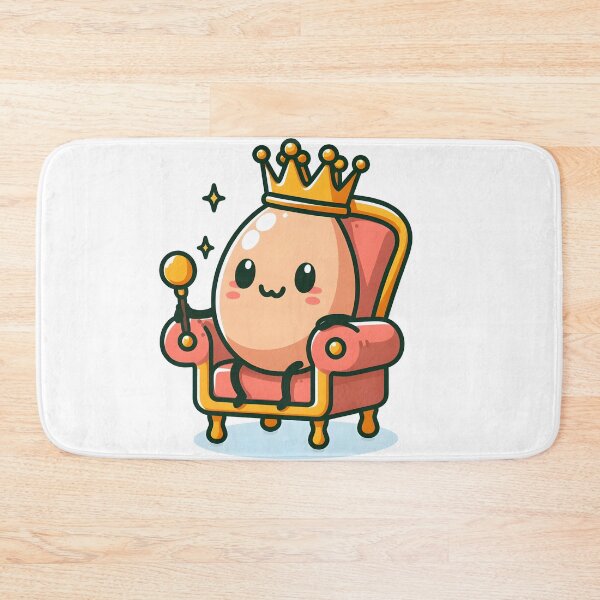 Item preview, Kawaii Egg Sitting On A Throne Wearing A King'S Crown designed and sold by CanvasCutie.