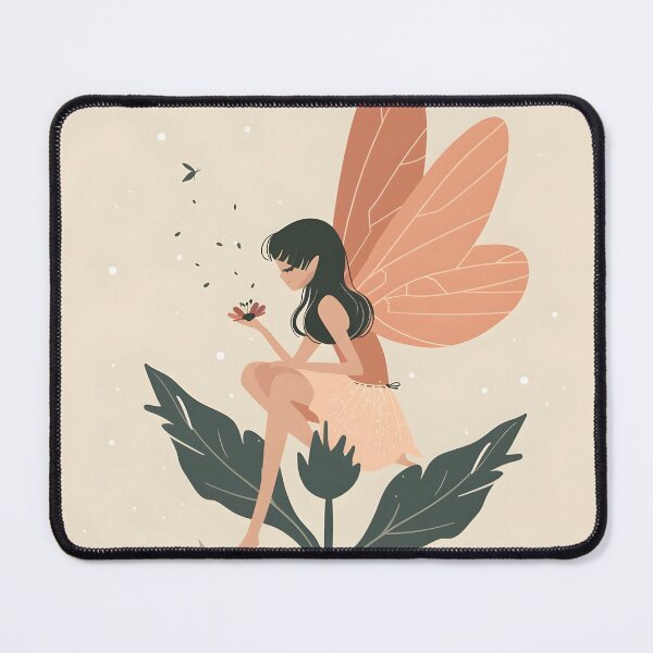 Item preview, Little fairy on a flower designed and sold by HappyStickBike.