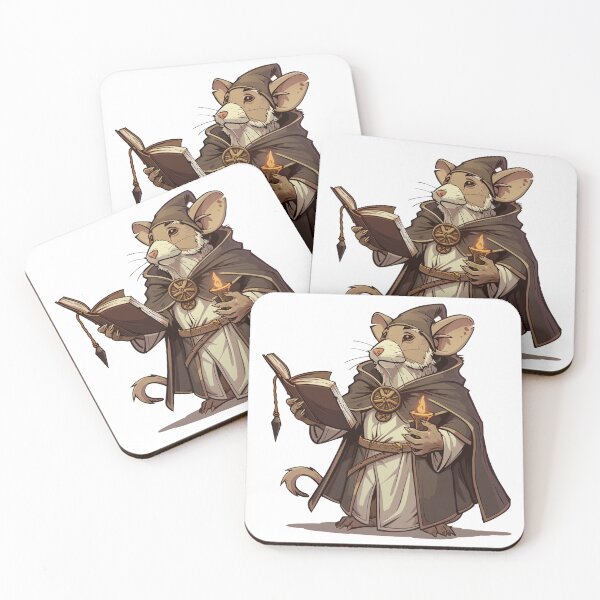 Item preview, Scholarly Mouse Cleric Reading Sacred Texts designed and sold by dungeonwarriors.