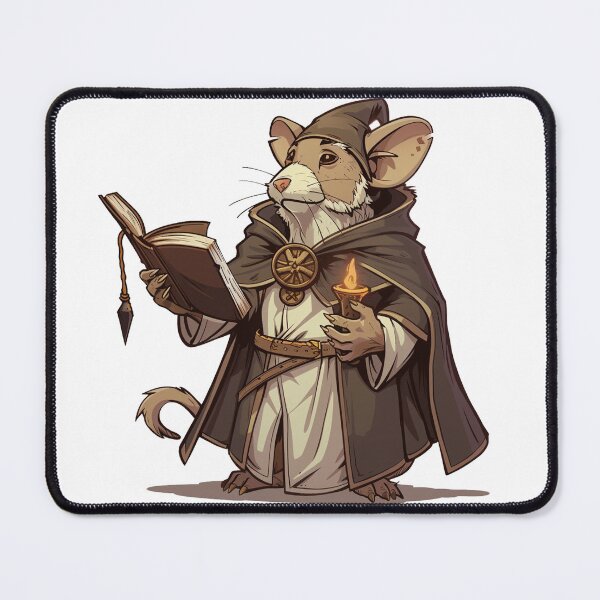Item preview, Scholarly Mouse Cleric Reading Sacred Texts designed and sold by dungeonwarriors.