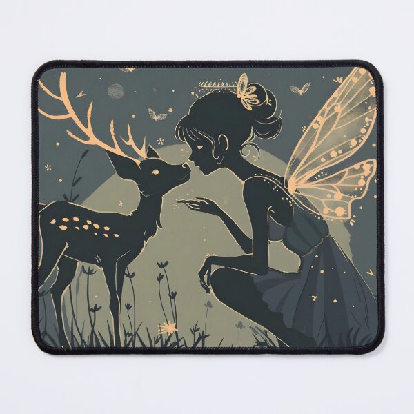 Item preview, Fairy with a deer designed and sold by HappyStickBike.