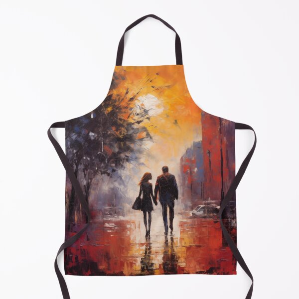 Item preview, Copy of Lovers walking down a path 02 - Cool and unique painting, love, vivid, colorful, high quality, valentines day designed and sold by slemfiskz.