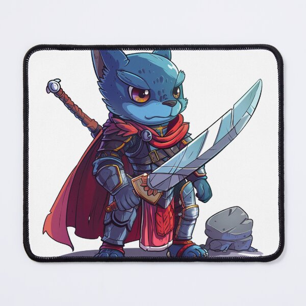 Item preview, Valiant Blue Wolf Warrior with Sword designed and sold by dungeonwarriors.