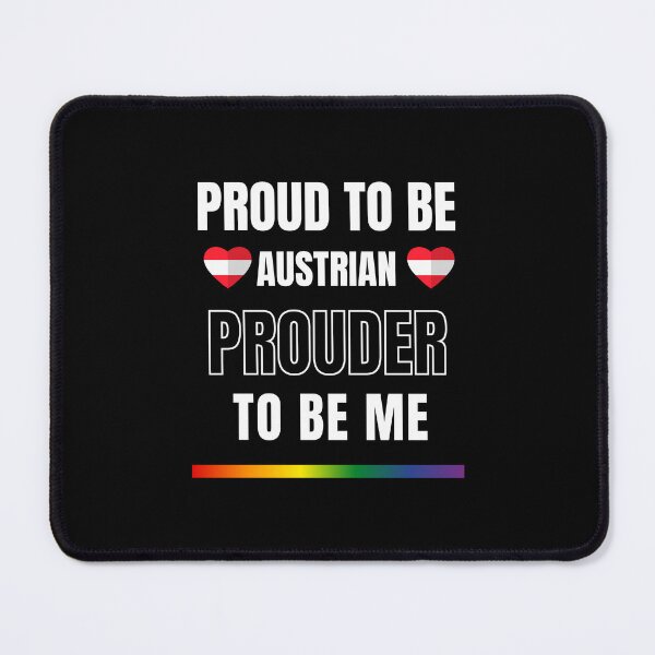 Item preview, LGBTQ Proud To Be Austrian, Prouder To Be Me T-Shirt, Austrian T-Shirt, Austrian Flag Tees, Rainbow Stripe T-Shirt, Support Austrian Tees, Sport Tees, Pride Tees, Austrian Flag Heart, designed and sold by PrideBeProud.