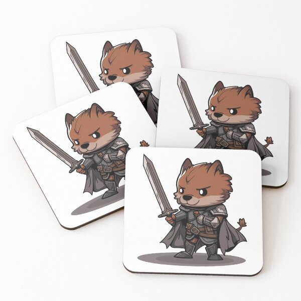Item preview, Fierce Pomeranian Knight with Sword designed and sold by dungeonwarriors.