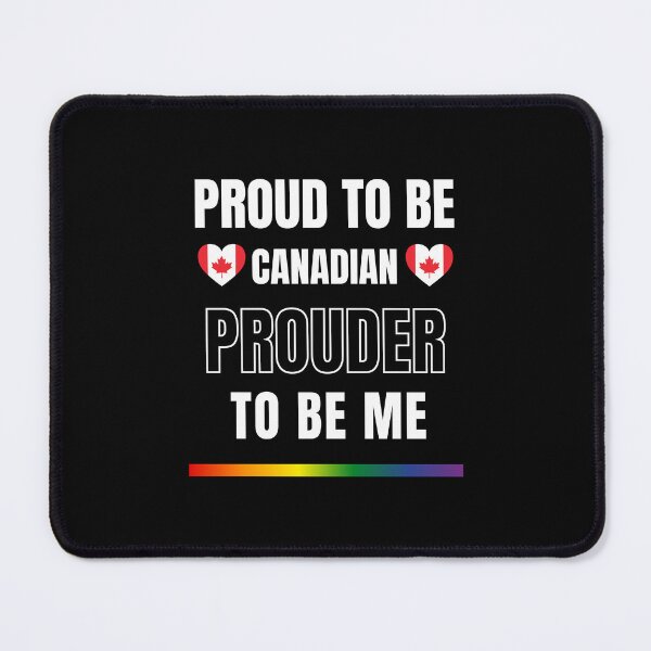 Item preview, LGBTQ Proud To Be Canadian, Prouder To Be Me T-Shirt, Canadian T-Shirt, Canada Flag Tees, Rainbow Stripe T-Shirt, Support Canada Tees, Sport Tees, Pride Tees, Canada Flag Heart, designed and sold by PrideBeProud.