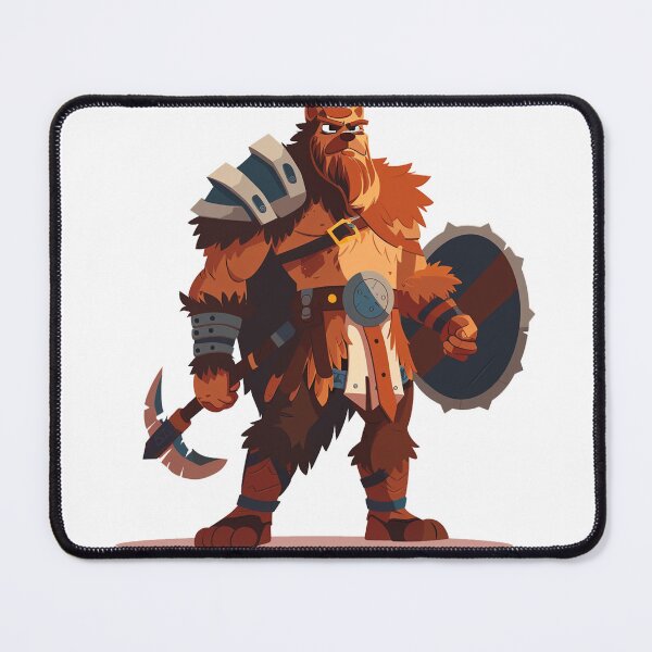 Item preview, Mighty Barbarian Bear with Axe and Shield designed and sold by dungeonwarriors.