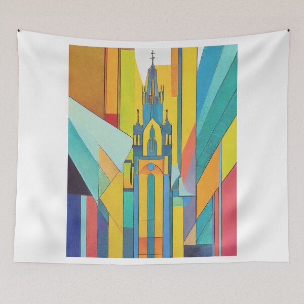 Item preview, Vintage Barcelona - Spain travel poster abstract - Minimalist modern Sagrada Família illustration designed and sold by pod24.