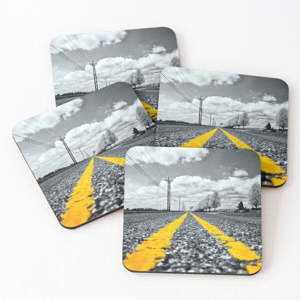 Item preview, Yellow Asphalt Line Road Photography designed and sold by PatternTitan.