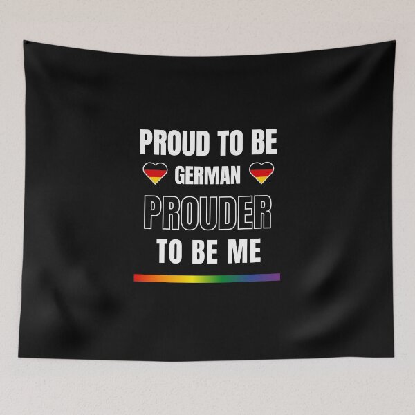 Item preview, LGBTQ Proud To Be German, Prouder To Be Me T-Shirt, German T-Shirt, German Flag Tees, Rainbow Stripe T-Shirt, Support Germany Tees, Sport Tees, Pride Tees, German Flag Heart, designed and sold by PrideBeProud.