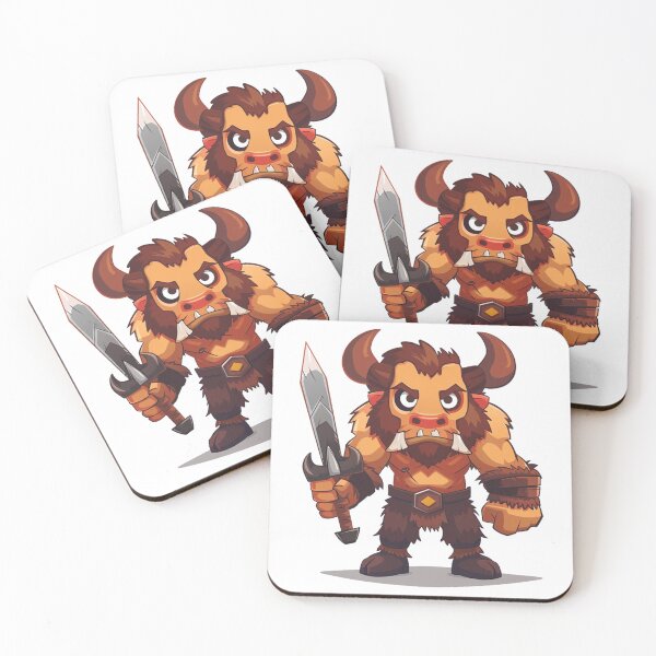 Item preview, Fierce Minotaur Mercenary with Dagger designed and sold by dungeonwarriors.