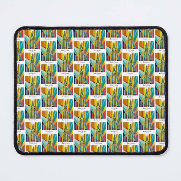 Item preview, Barcelona - Spain travel poster abstract - Minimalist modern Sagrada Família vintage illustration designed and sold by pod24.
