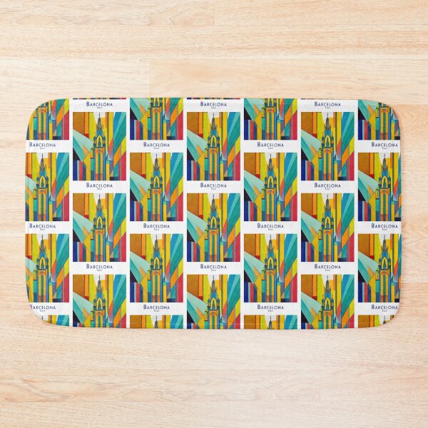 Item preview, Barcelona - Spain travel poster abstract - Minimalist modern Sagrada Família vintage illustration designed and sold by pod24.
