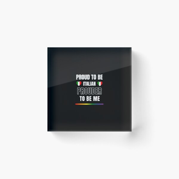 Item preview, LGBTQ Proud To Be Italian, Prouder To Be Me T-Shirt, Italy T-Shirt, Italy Flag Tees, Rainbow Stripe T-Shirt, Support Italy Tees, Sport Tees, Pride Tees, Italian Flag Heart, designed and sold by PrideBeProud.