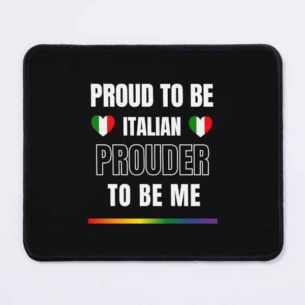 Item preview, LGBTQ Proud To Be Italian, Prouder To Be Me T-Shirt, Italy T-Shirt, Italy Flag Tees, Rainbow Stripe T-Shirt, Support Italy Tees, Sport Tees, Pride Tees, Italian Flag Heart, designed and sold by PrideBeProud.