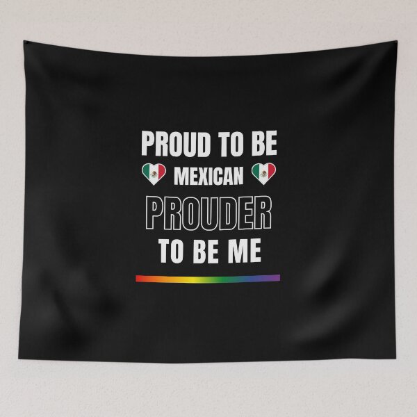 Item preview, LGBTQ Proud To Be Mexican, Prouder To Be Me T-Shirt, Mexican T-Shirt, Mexico Flag Tees, Rainbow Stripe T-Shirt, Support Mexico Tees, Sport Tees, Pride Tees, Mexican Flag Heart, designed and sold by PrideBeProud.