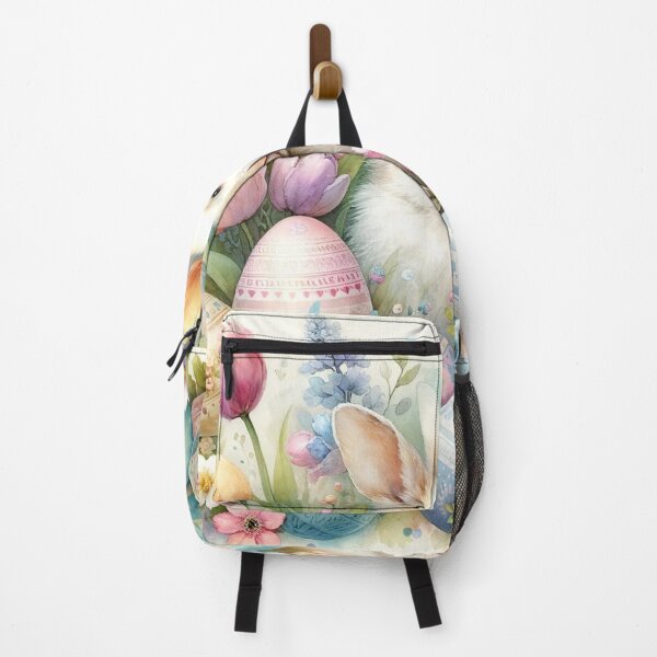 Item preview, Easter Theme Print With Colored Eggs and Bunnies designed and sold by PinUpPizzazz.
