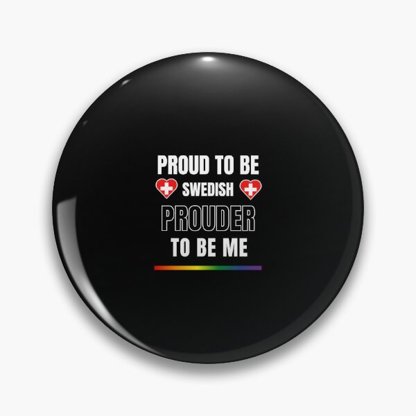 Item preview, LGBTQ Proud To Be Swedish, Prouder To Be Me T-Shirt, Swedish T-Shirt, Sweden Flag Tees, Rainbow Stripe T-Shirt, Support Sweden Tees, Sport Tees, Pride Tees, Swedish Flag Heart, designed and sold by PrideBeProud.