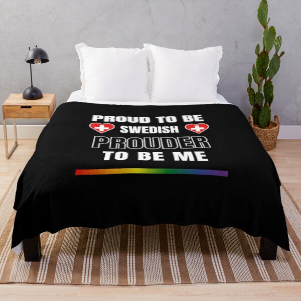 Item preview, LGBTQ Proud To Be Swedish, Prouder To Be Me T-Shirt, Swedish T-Shirt, Sweden Flag Tees, Rainbow Stripe T-Shirt, Support Sweden Tees, Sport Tees, Pride Tees, Swedish Flag Heart, designed and sold by PrideBeProud.