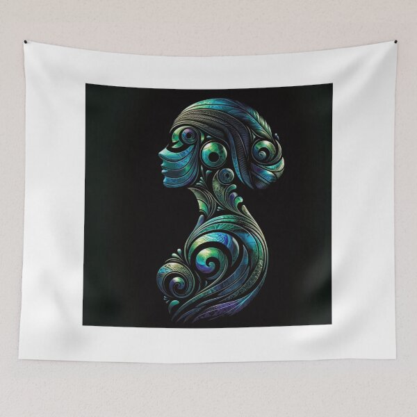 Item preview, Maori Woman Paua Silhouette designed and sold by Traci Coxhead.