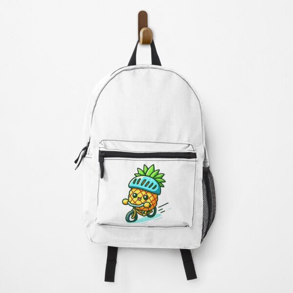 Item preview, Kawaii Pineapple With Bicycle Helmet Riding A Bicycle designed and sold by CanvasCutie.