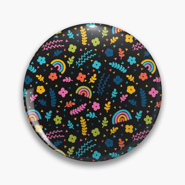 Item preview, Colorful Flower Leaves Rainbow Triangle ; Bohemian Pattern designed and sold by PatternInArt.