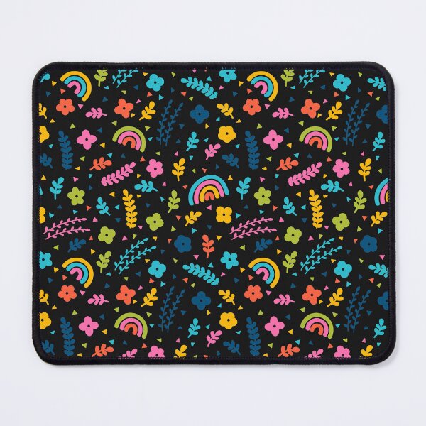 Item preview, Colorful Flower Leaves Rainbow Triangle ; Bohemian Pattern designed and sold by PatternInArt.