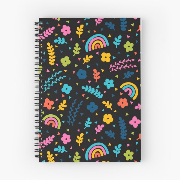 Item preview, Colorful Flower Leaves Rainbow Triangle ; Bohemian Pattern designed and sold by PatternInArt.