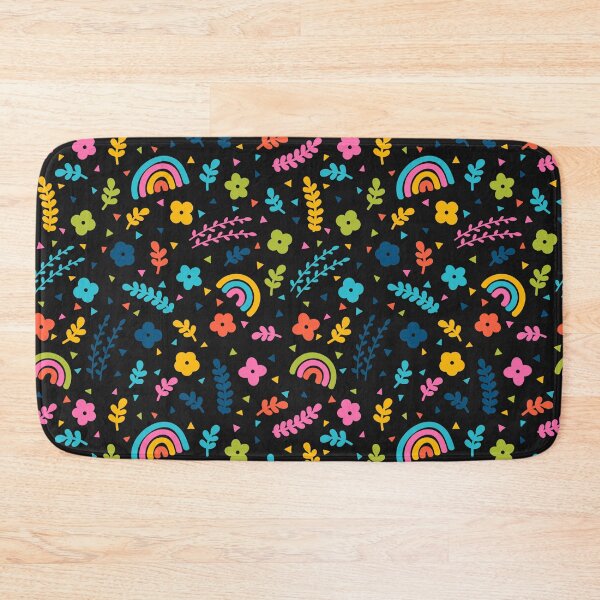 Item preview, Colorful Flower Leaves Rainbow Triangle ; Bohemian Pattern designed and sold by PatternInArt.