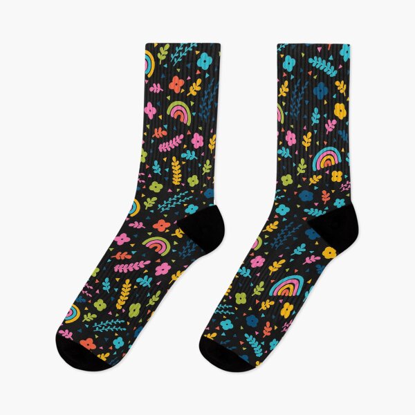 Item preview, Colorful Flower Leaves Rainbow Triangle ; Bohemian Pattern designed and sold by PatternInArt.