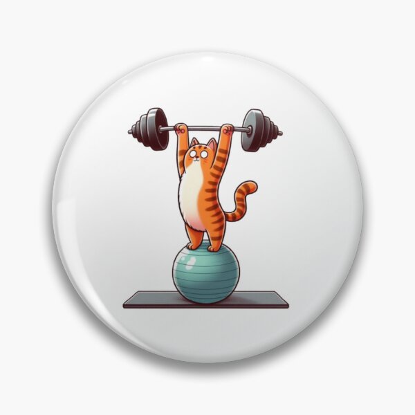 Item preview, Cute cat lifting weights designed and sold by TomFitCL.