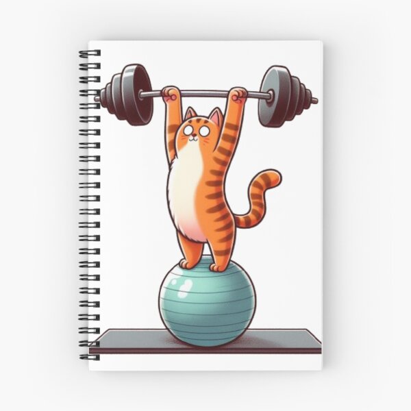 Item preview, Cute cat lifting weights designed and sold by TomFitCL.