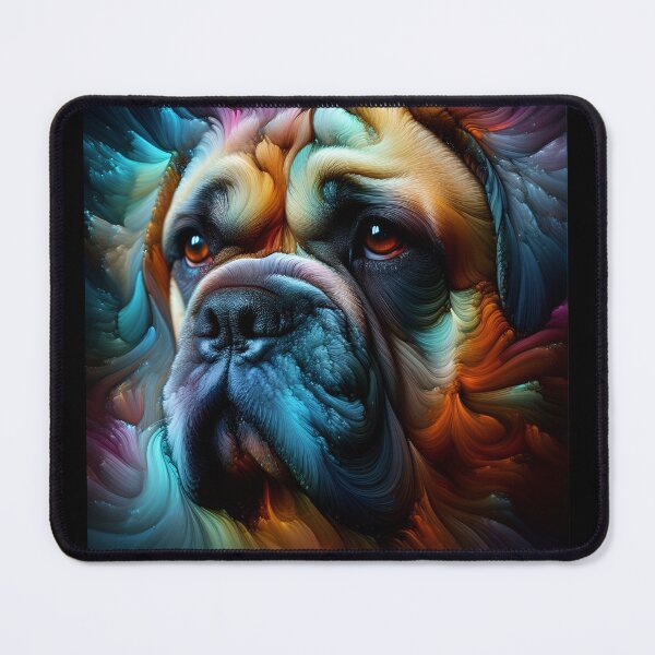 Item preview, French Mastiff Whimsy in Spectral Tones designed and sold by PawspectCreate.